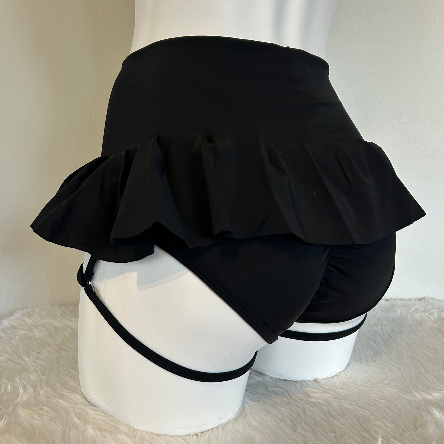 Nyx Flare Skirted Shorts - Black
