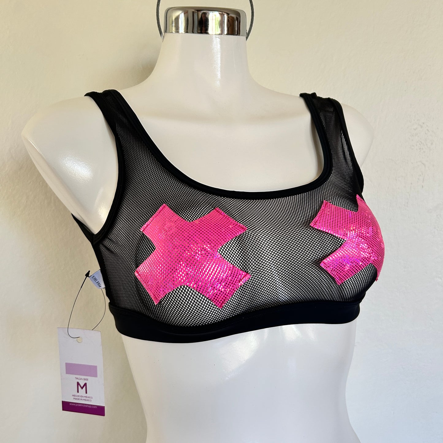 Euforia X Mesh Top – Pink Hologram