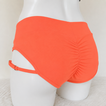 Nyx Cut-Out High Waist Shorts - Coral Sunset